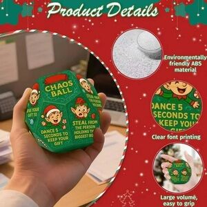 🎅🏻 Christmas Chaos Ball Holiday Party Game/ Gift Exchange Dice Ball